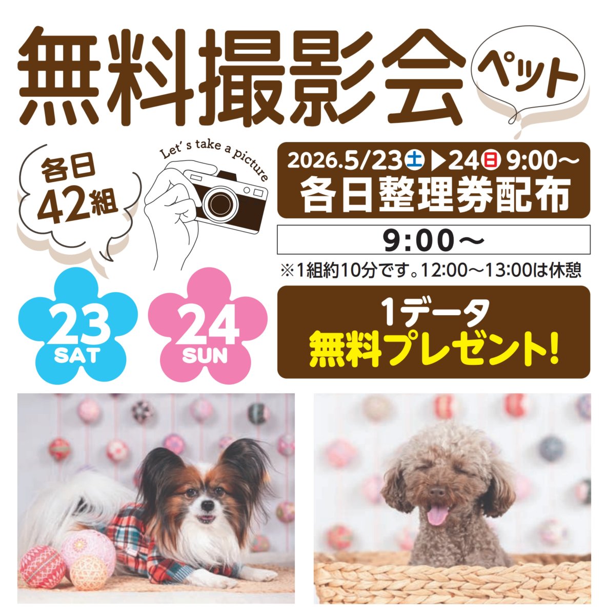 西村ジョイ屋島店 ペット＆フラワーフェスタ2026春｜5月23日・24日開催